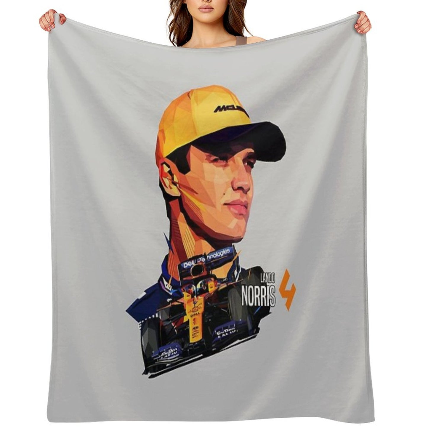 Lando Norris Low Poly V2 Throw Blanket