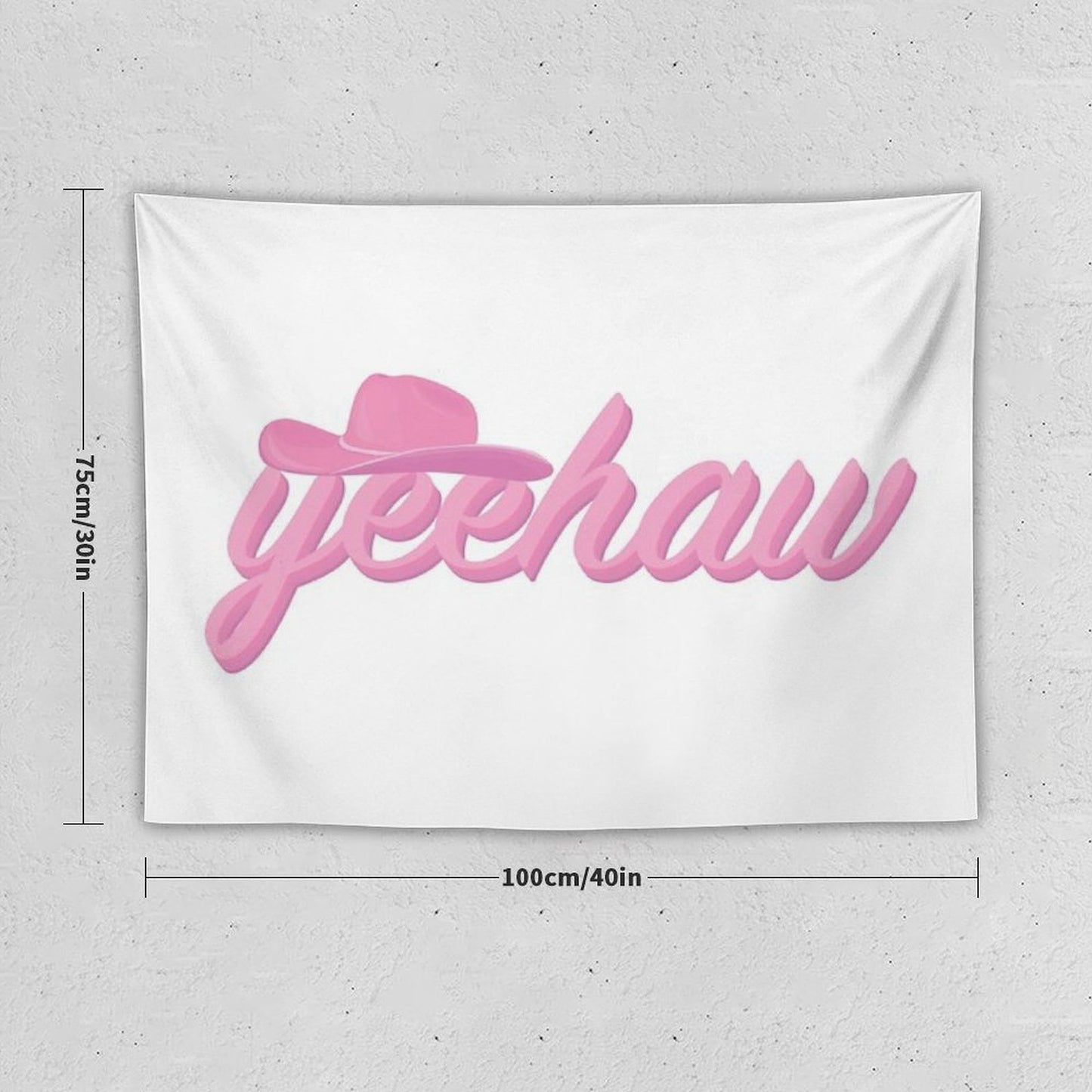 Yeehaw Cowgirl Hat Tapestry
