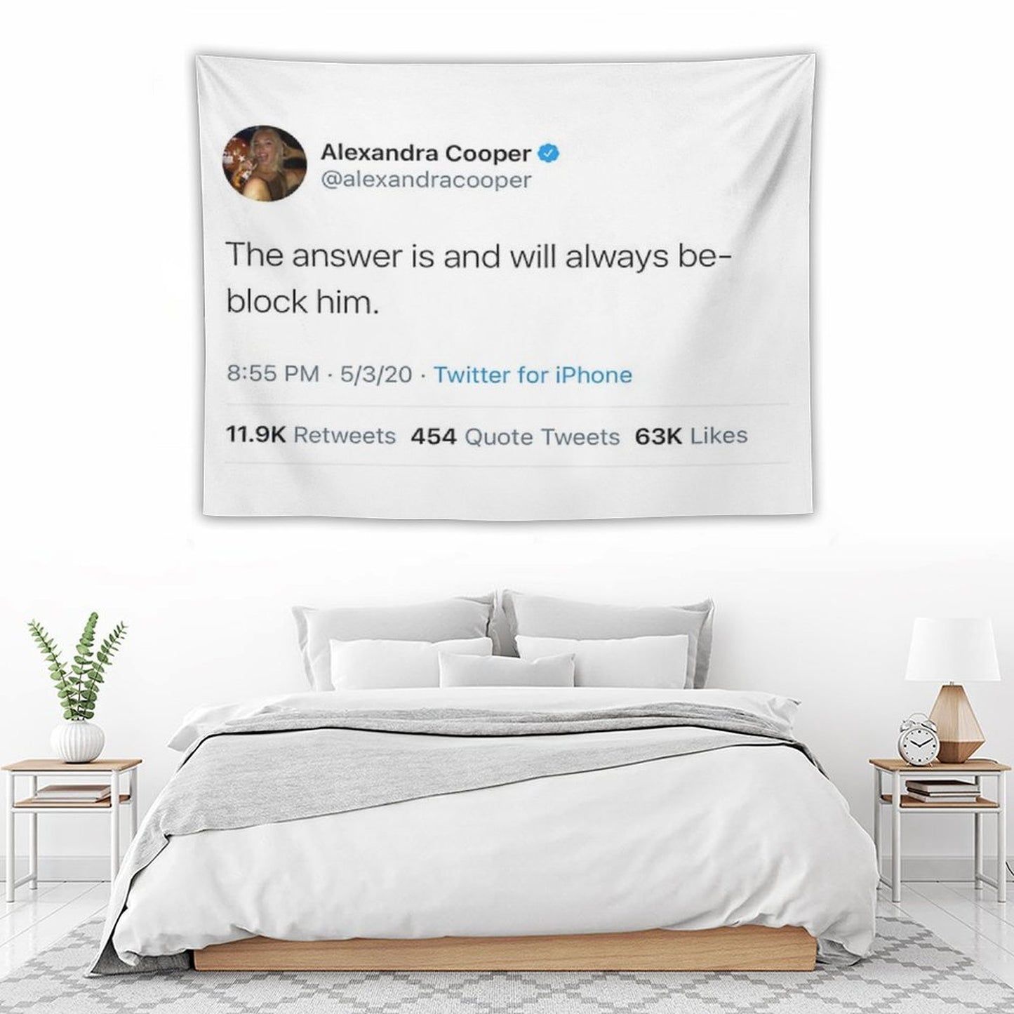 The Answer Will Always Be Block Him Alex Cooper Tweet Call Her Daddy Tapestry
