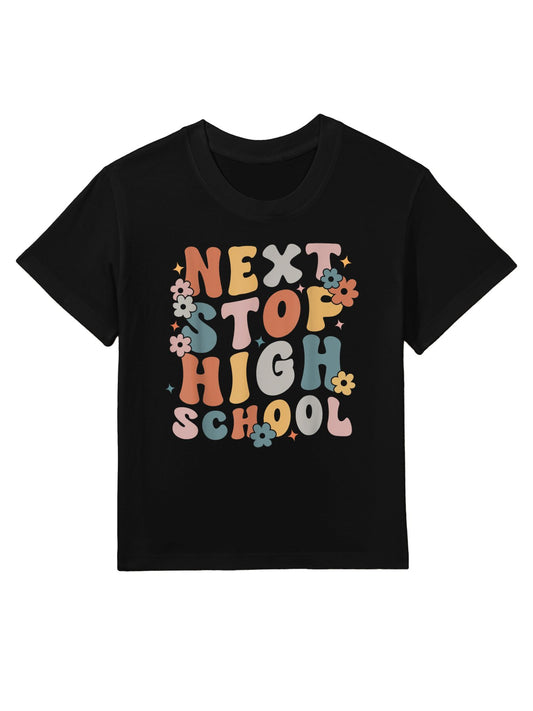 Funny Next Stop High School Groovy 8th Grade Graduation Kids T-Shirt