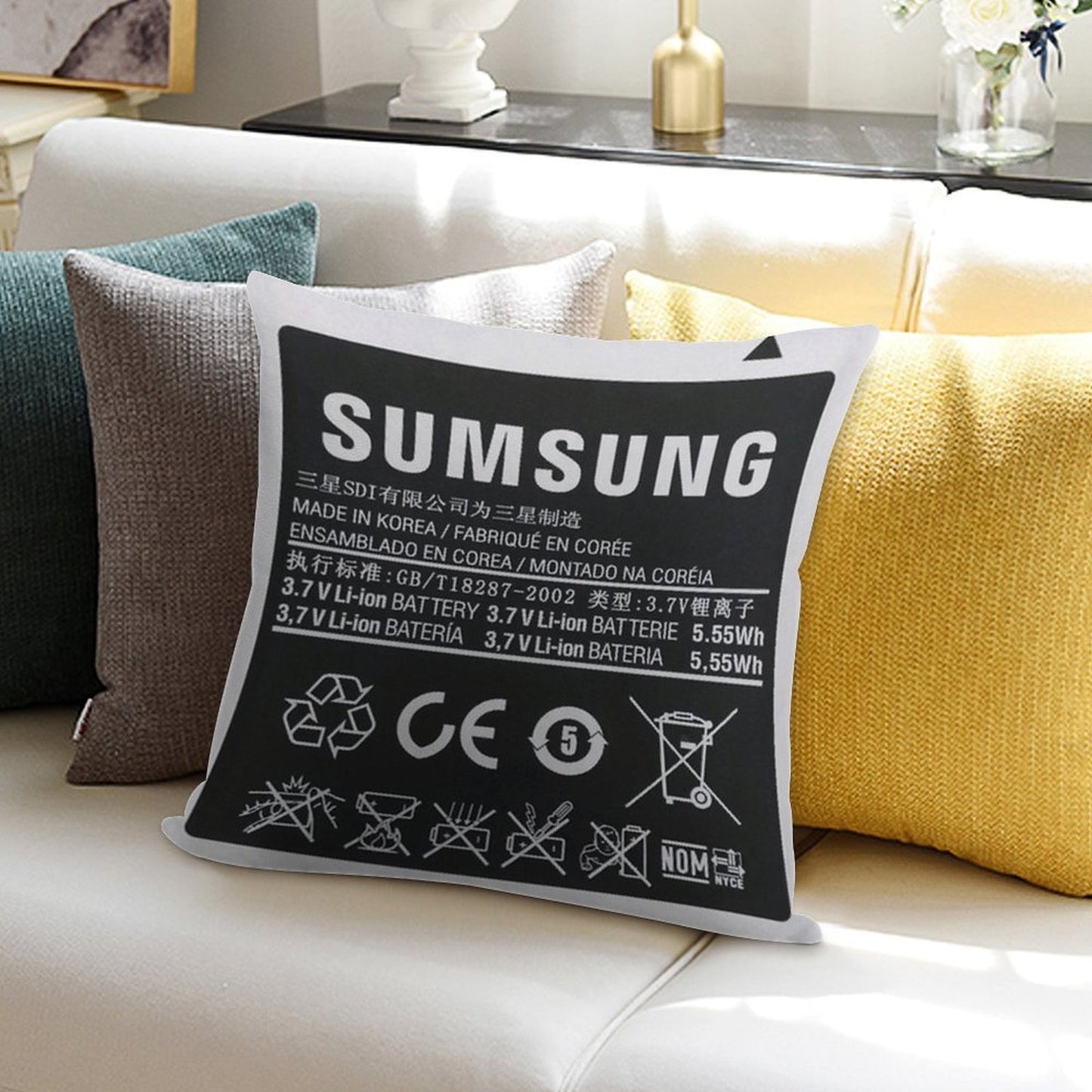 Forbidden Pillow Soft Reinforced Edging Throw Pillow