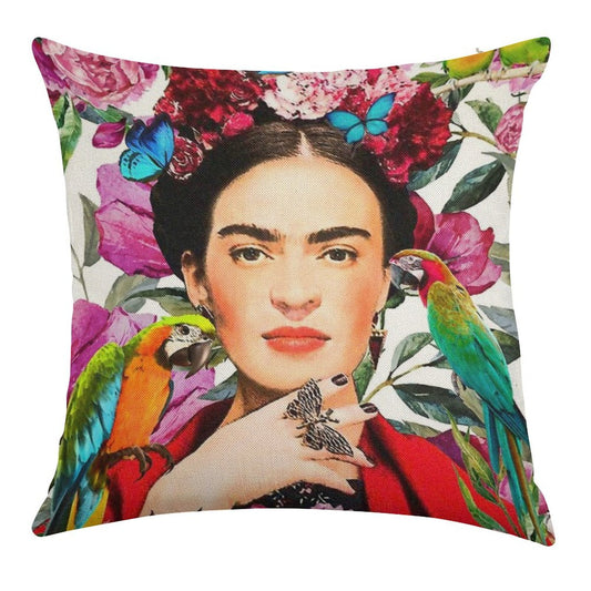 Frida.forever Linen Throw Pillow Cover