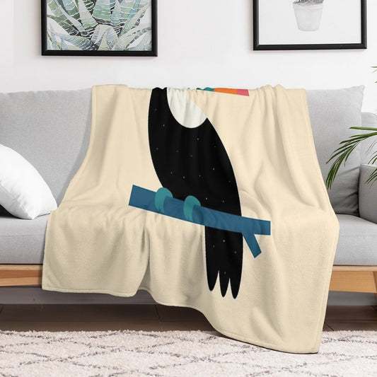 Rainbow Toucan Throw Blanket