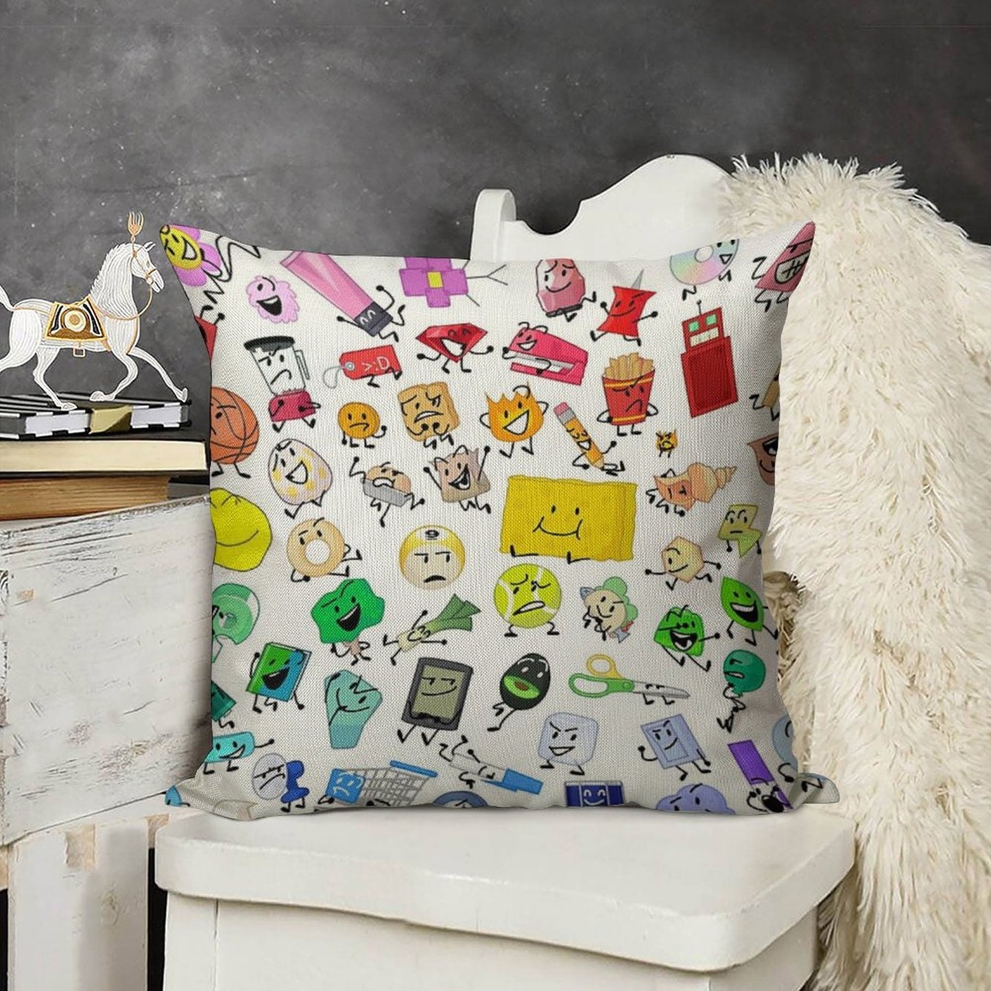 BFB And TPOT Full Cast Print Linen Throw Pillow Cover