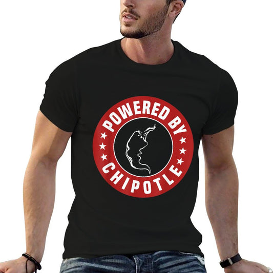Funny Powered By Chipotle Design Chili Pepper T-Shirt