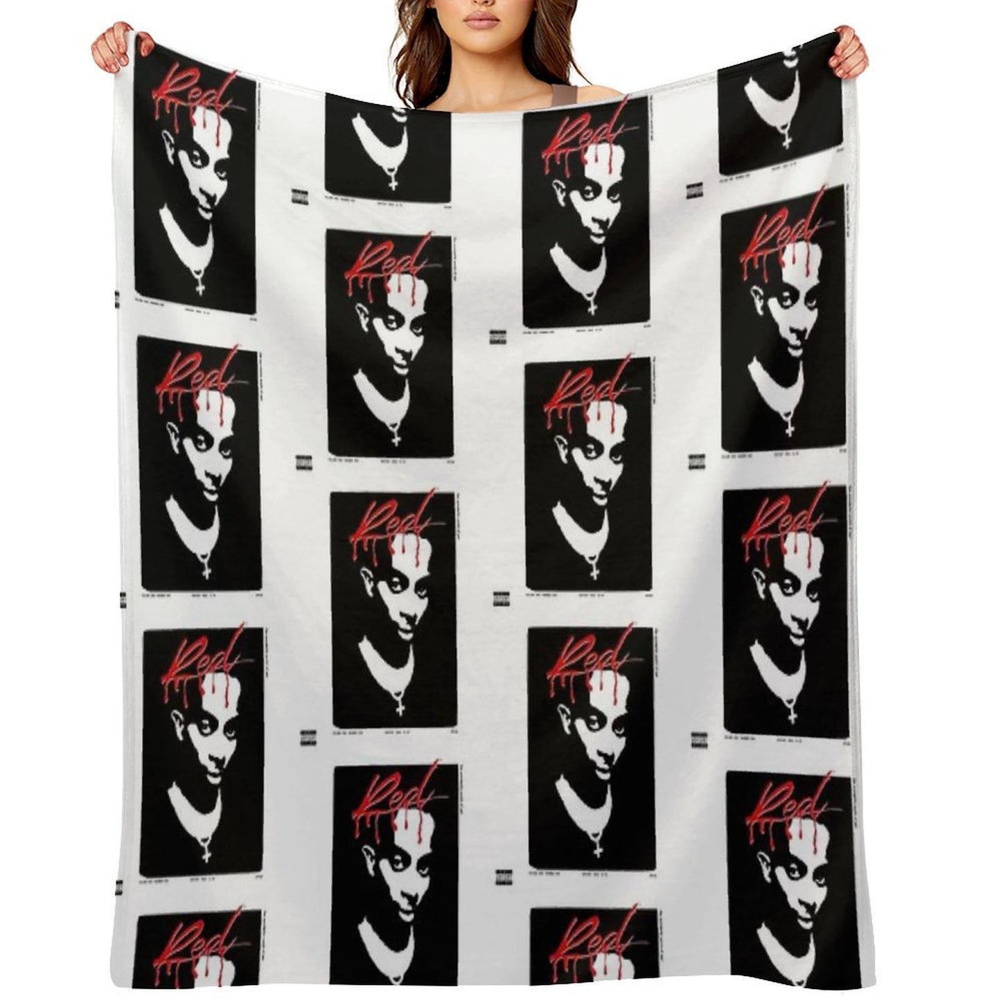 Playboi Carti Whole Lotta Red Album Cover Throw Blanket