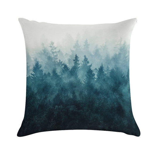 The Heart Of My Heart  So Far From Home In A Misty Foggy Fall Wilderness Forest Soft High-Density Material Throw Pillow