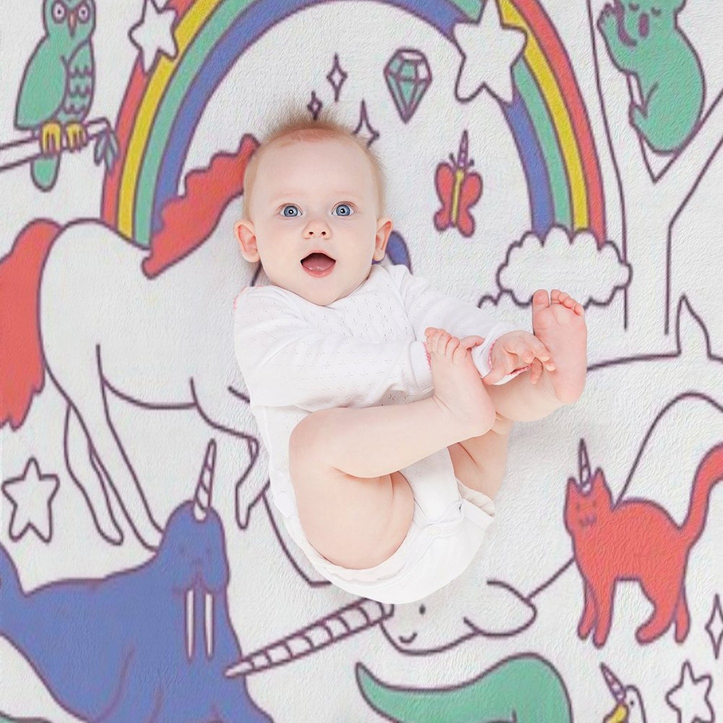 Unicorns! Throw Blanket