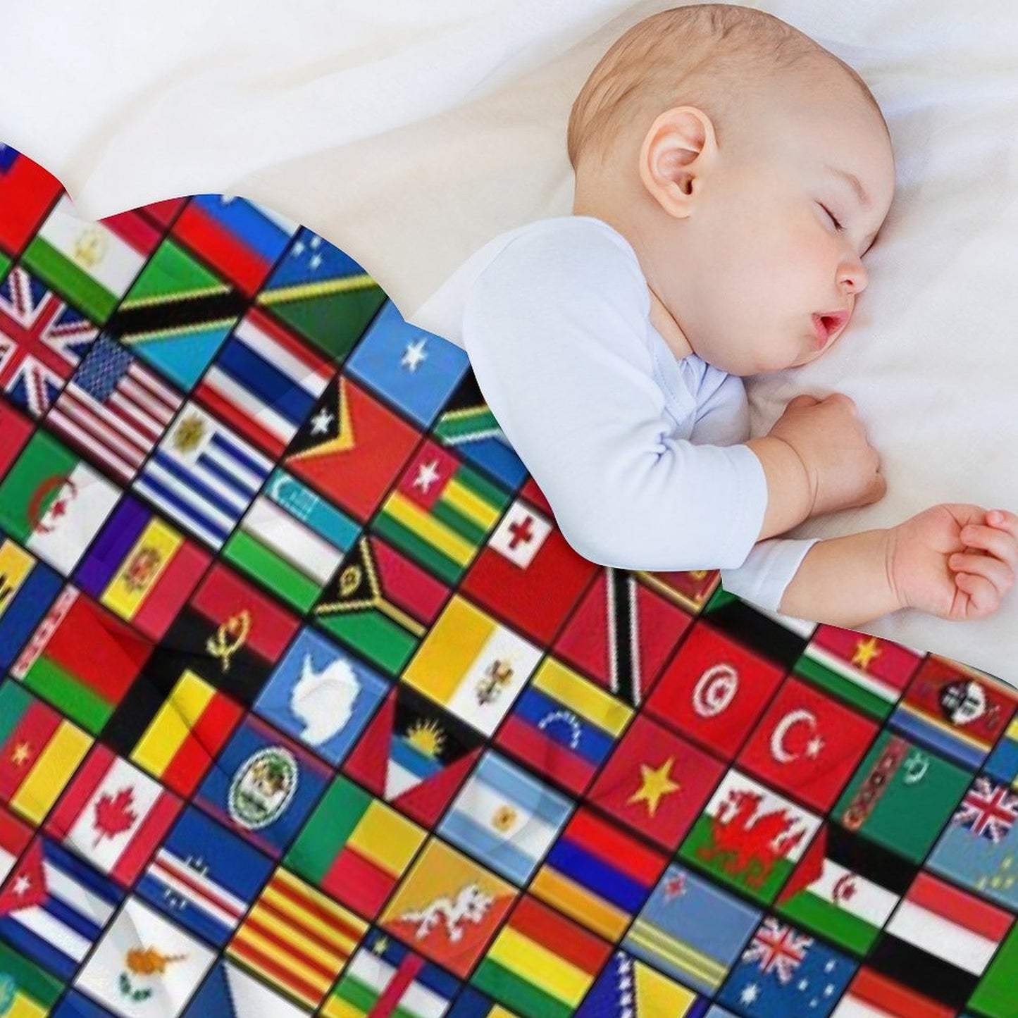 The World's Flags Throw Blanket