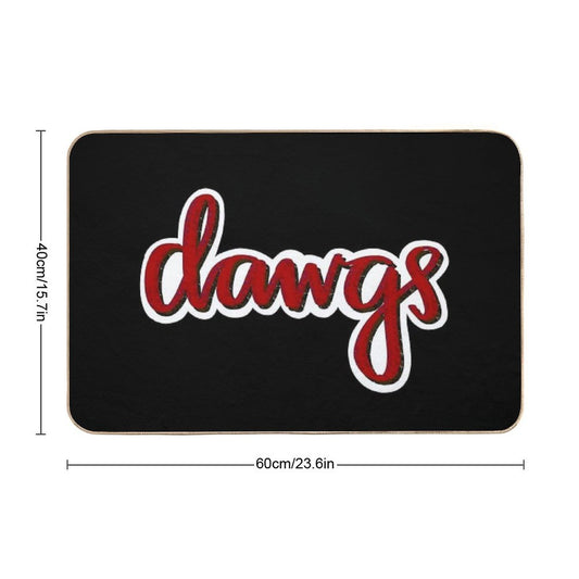 Dawgs Retro Calligraphy Bath Mat
