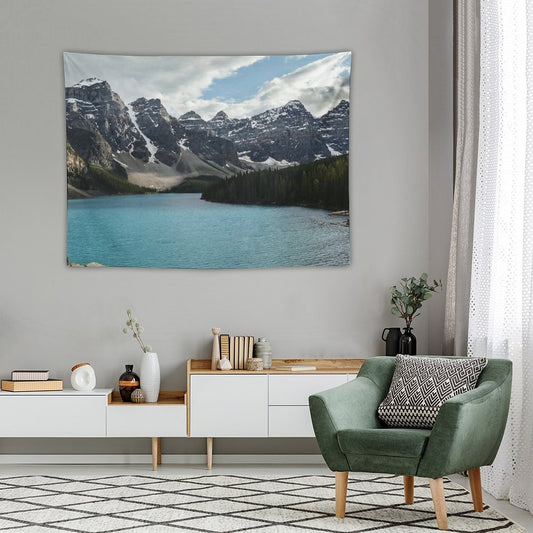 Rocky Mountains Blue Lake National Park Tapestry