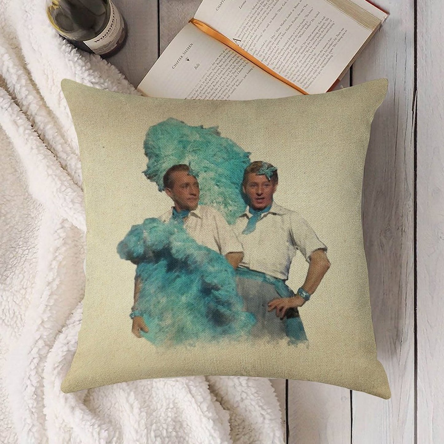 Reprise (Sisters) - Watercolor Linen Throw Pillow Cover