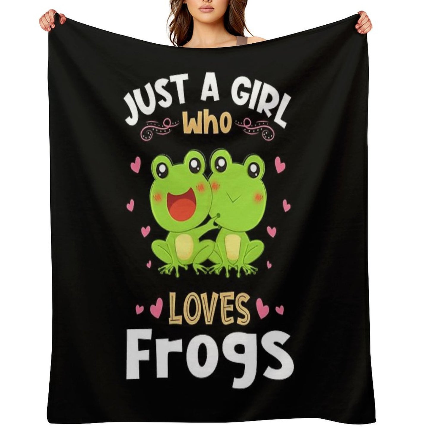Just A Girl Who Loves Frogs Gift Throw Blanket
