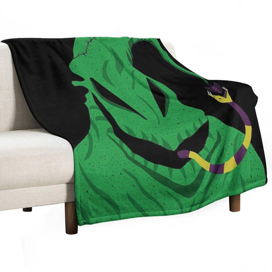 The Nightmare before Christmas Oogie Boogie Eatin A Spider Throw Blanket