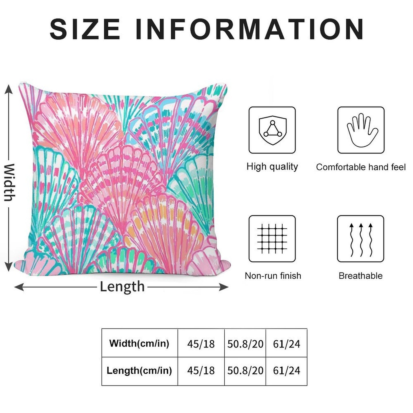 Colorfull Shell Soft Warmth Comfort Throw Pillow