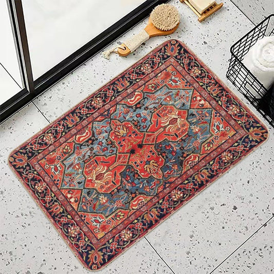 Kashan Poshti Central Persian Rug Print Bath Mat