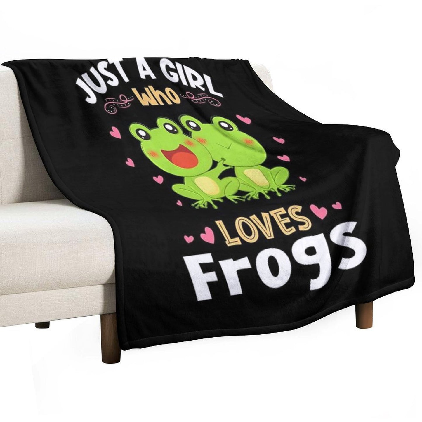 Just A Girl Who Loves Frogs Gift Throw Blanket