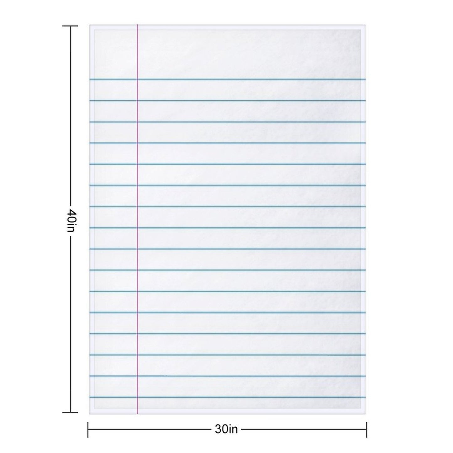 Lined Paper Throw Blanket