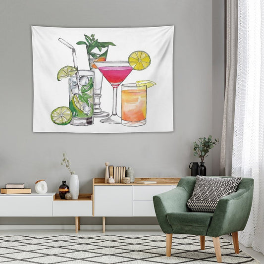 Alcohol Drinks Tapestry Tapestry