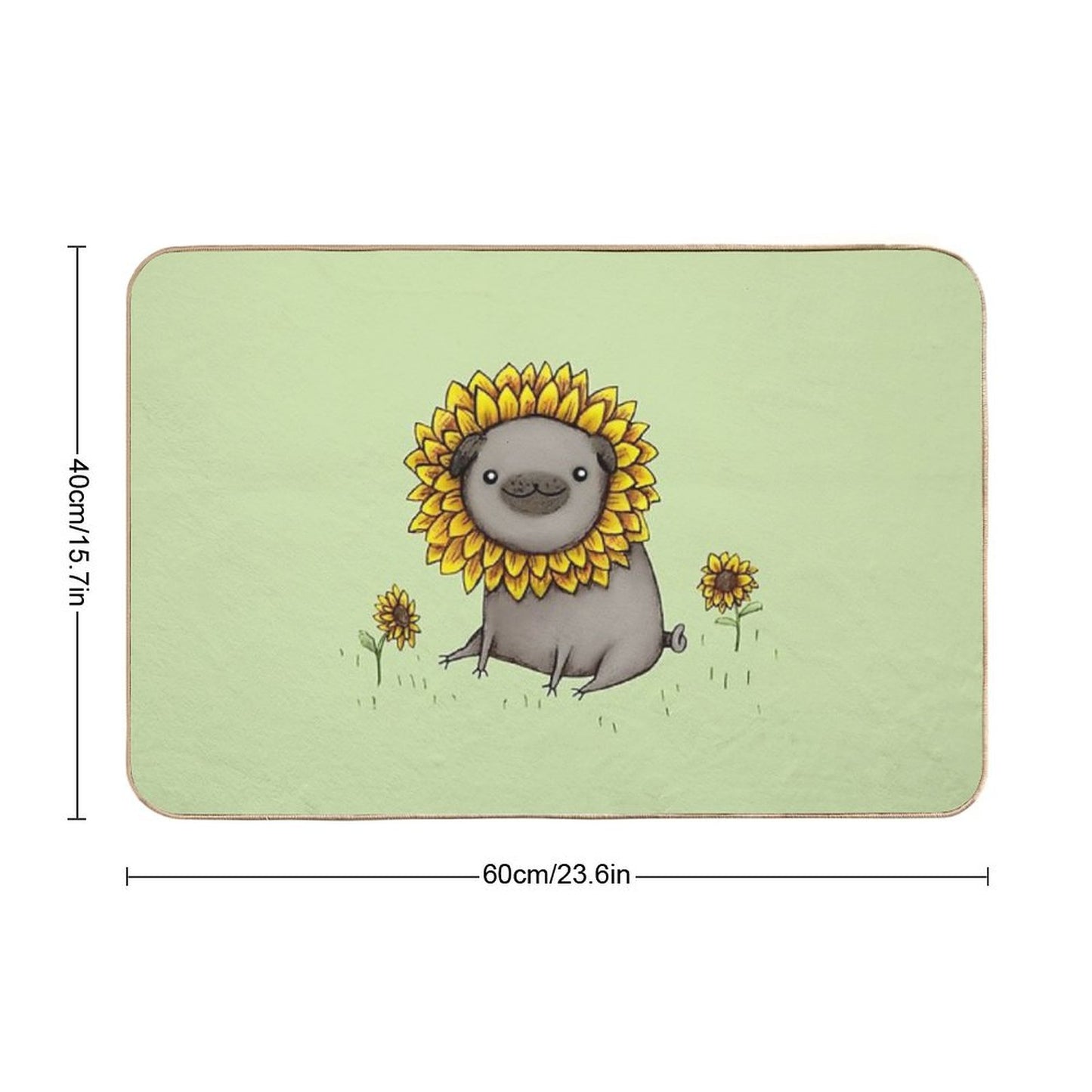 Pugflower Bath Mat