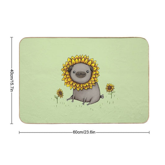 Pugflower Bath Mat