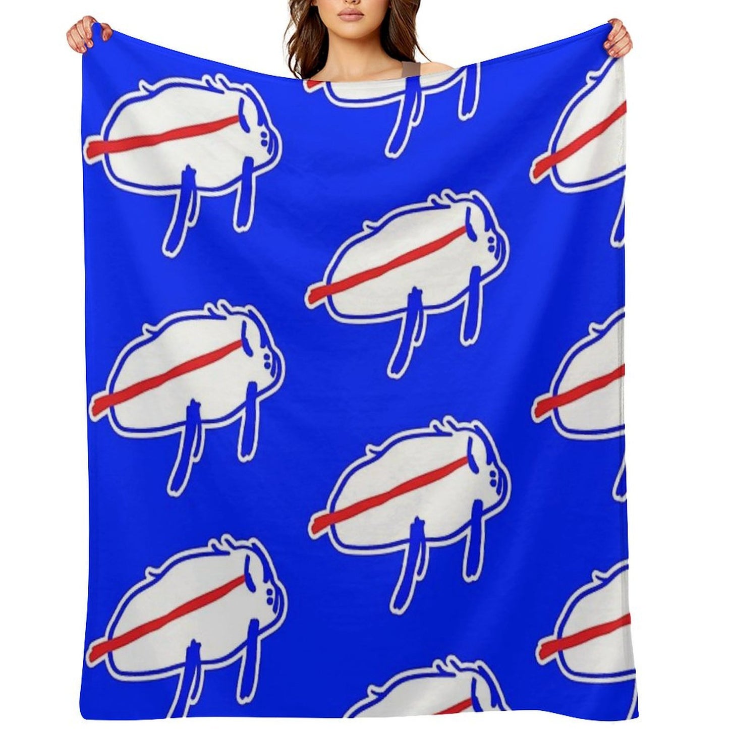 Josh Allen Drawing Throw Blanket