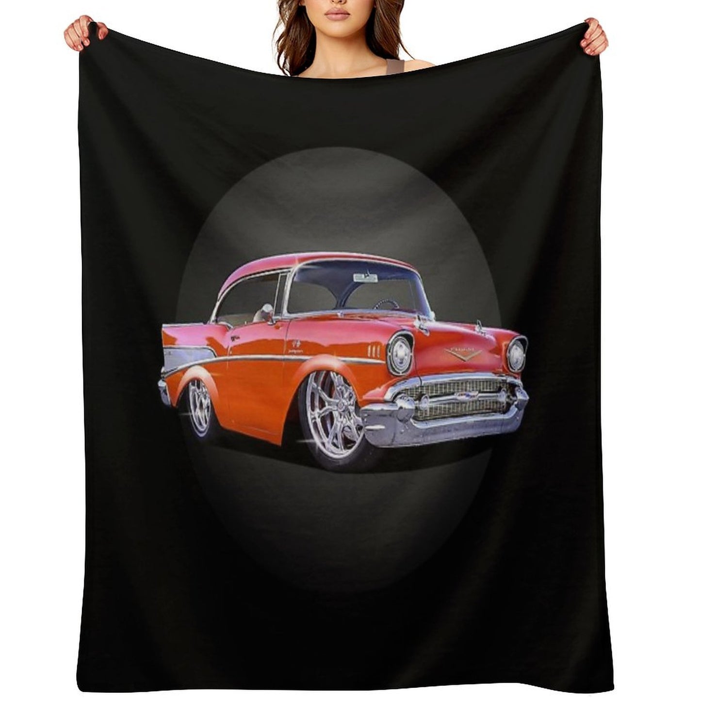 57 Chevy Throw Blanket