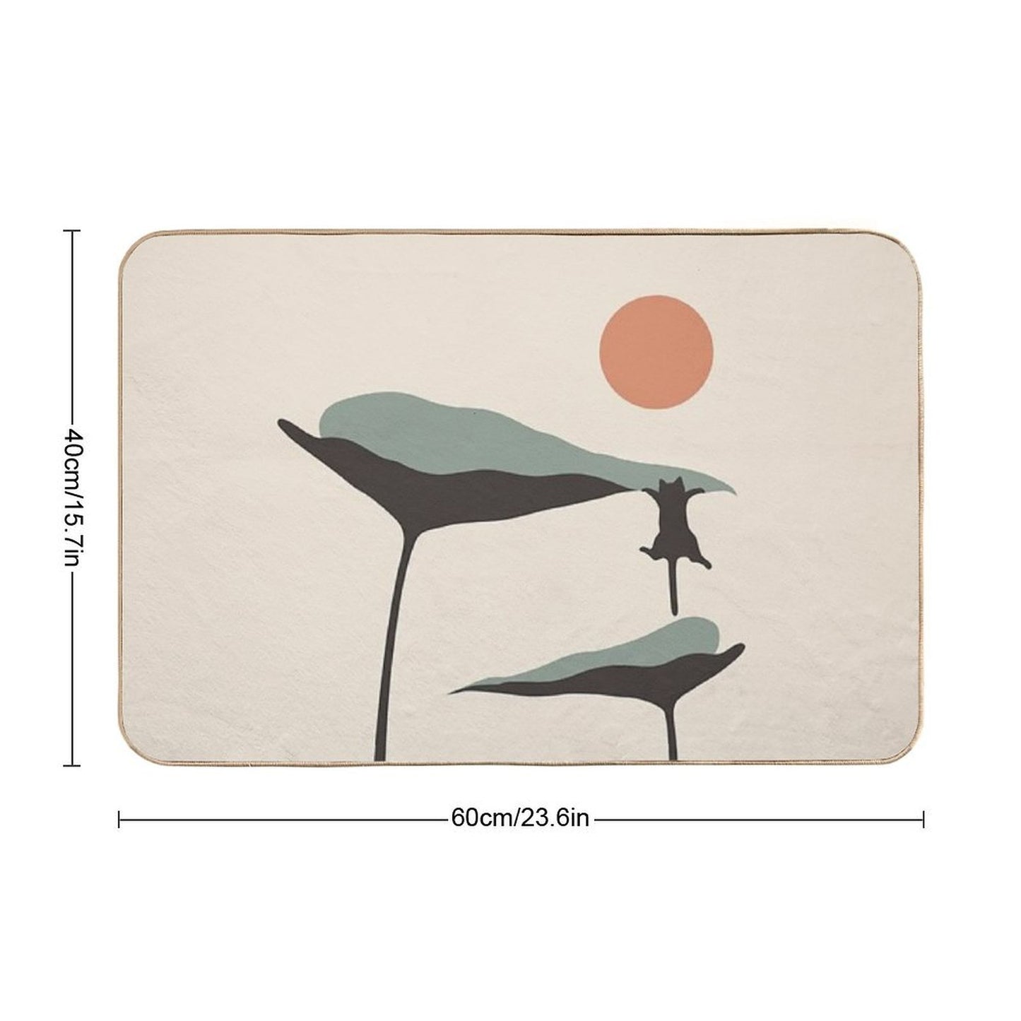 Cat And Plant 30 Absorbent Bath Mat