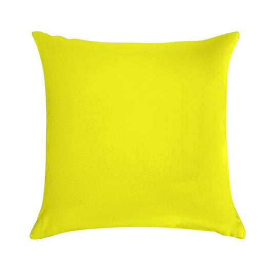 Neon  Fluorescent Yellow Neon Yellow Soft Decorative Cover Throw Pillow