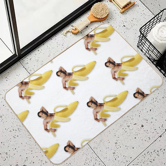 Nicolas Cage Banana Pattern Bath Mat