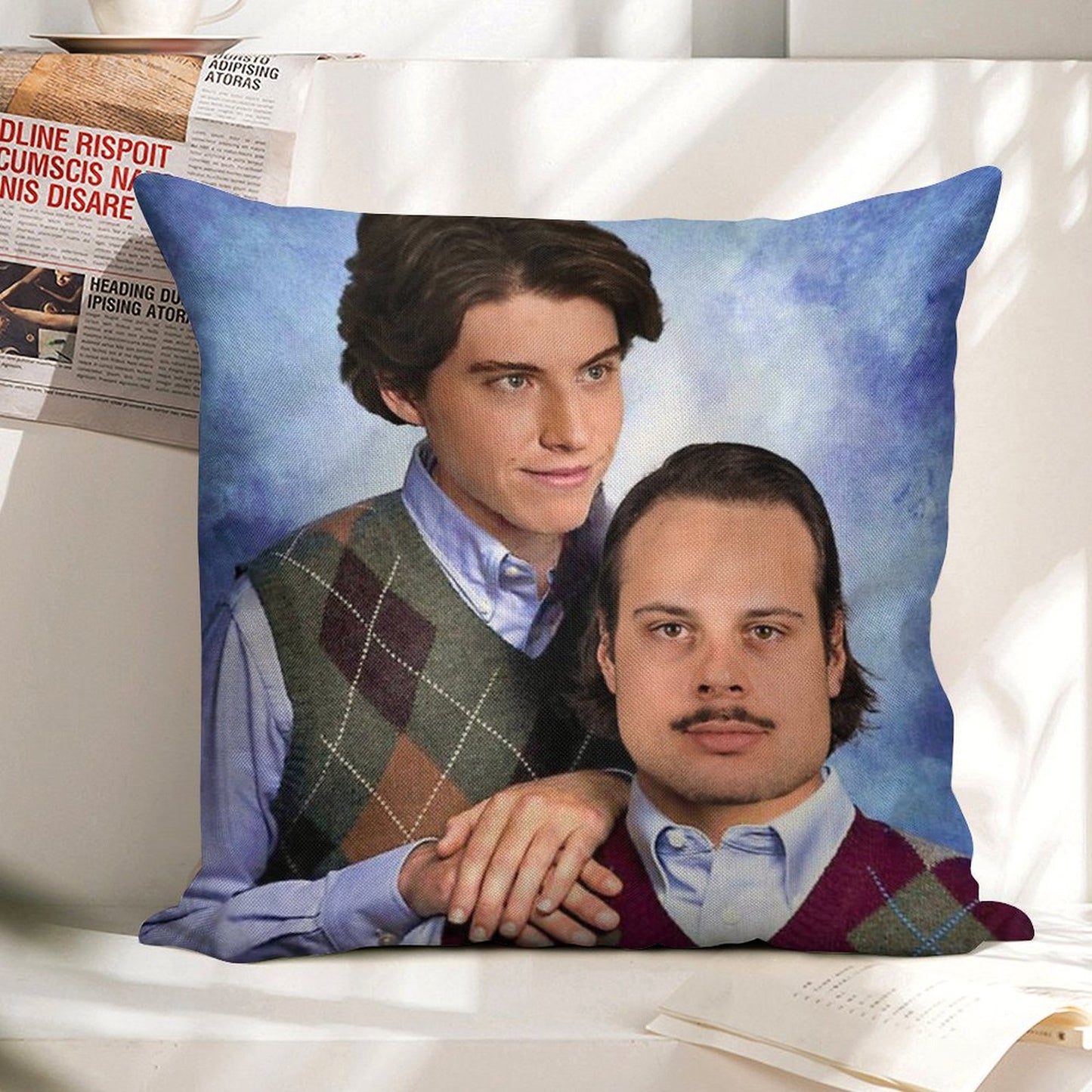 Matthews + Marner Stepbrothers Linen Throw Pillow Cover