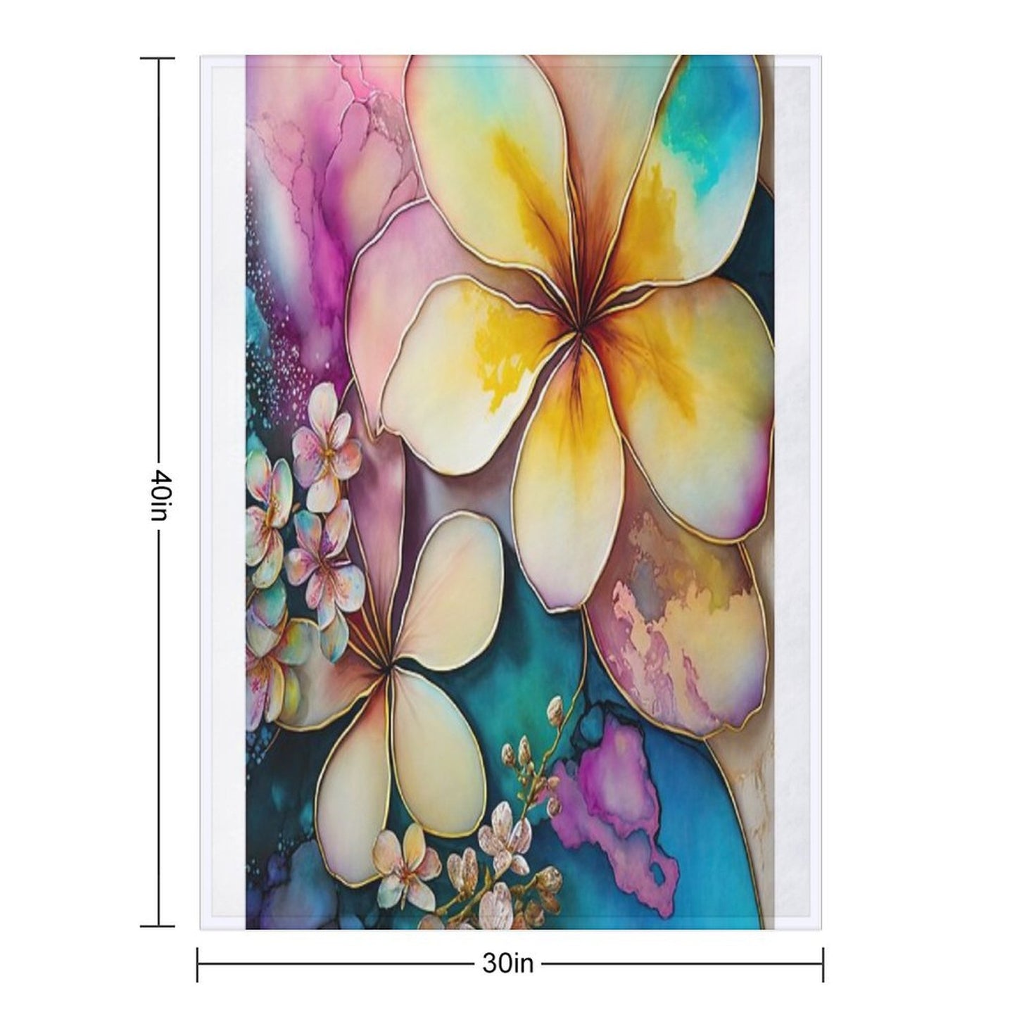 Plumeria Throw Blanket