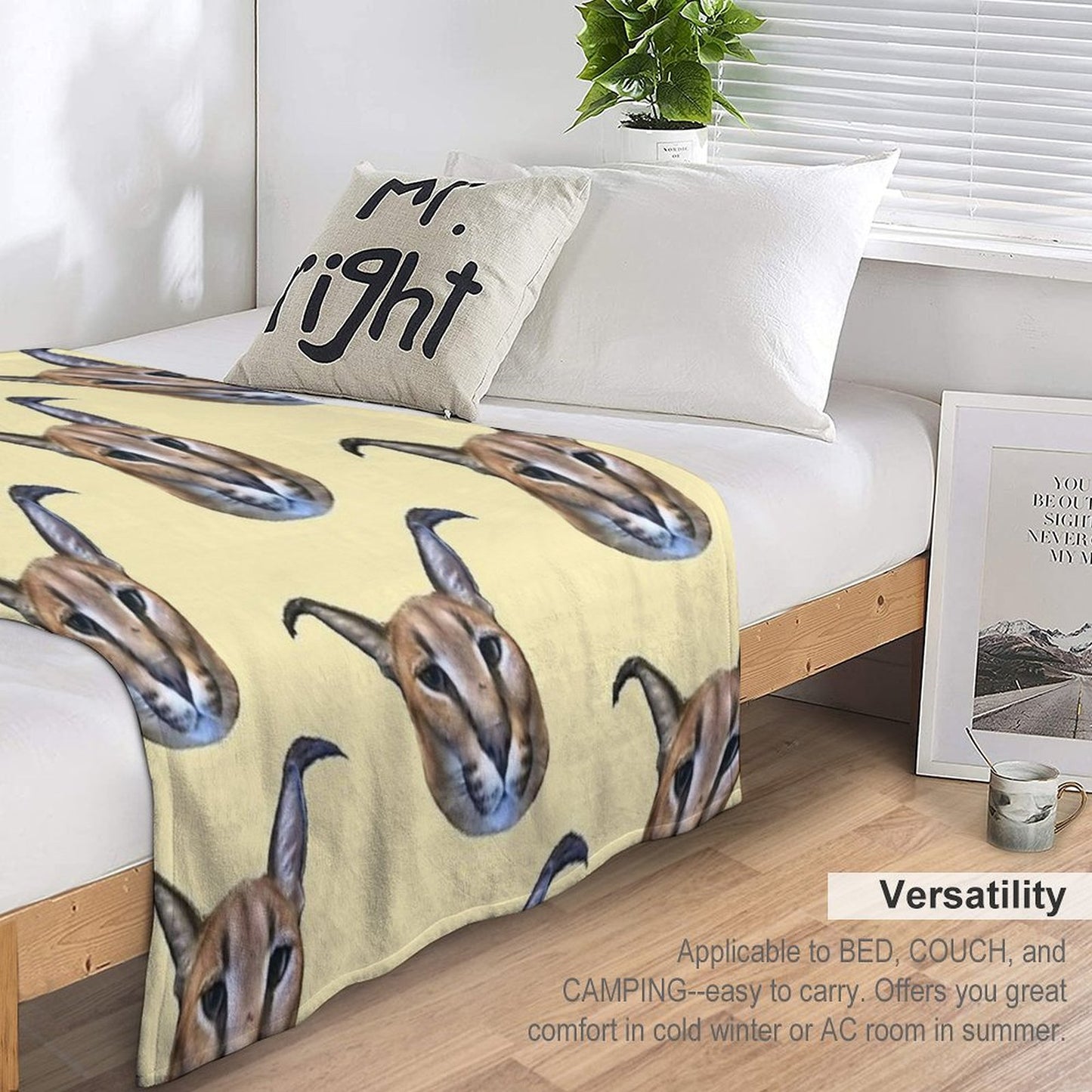 Big Floppa Throw Blanket