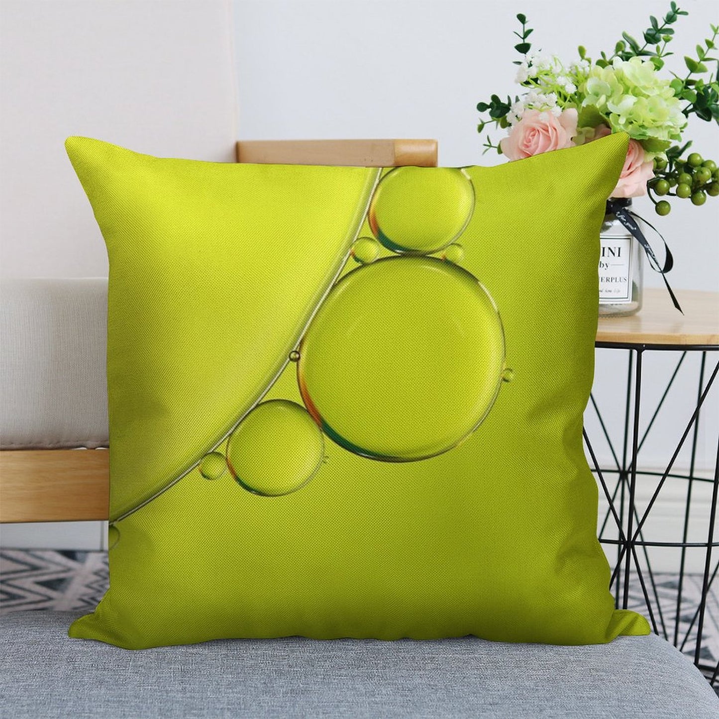 Simply Lime Linen Throw Pillow Cover