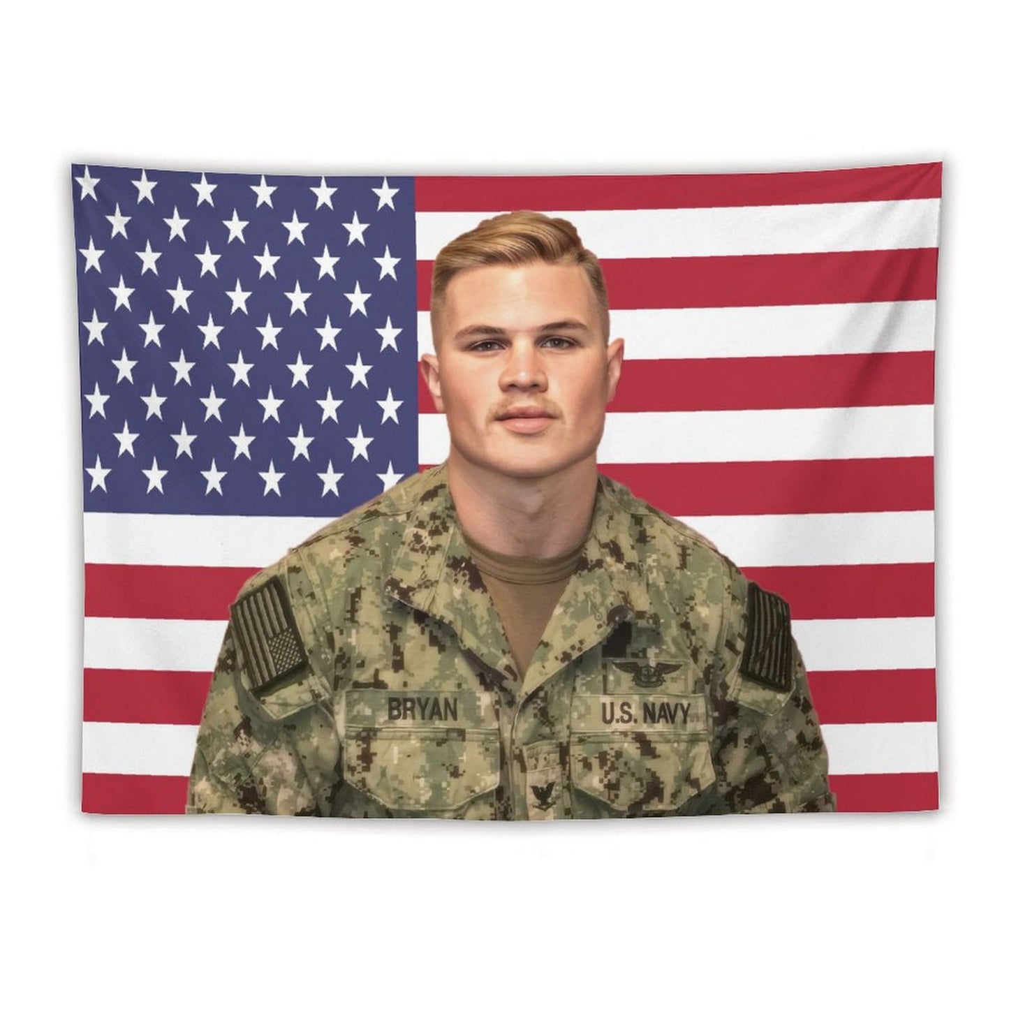 Zach Singer Bryan American Flag Tapestry