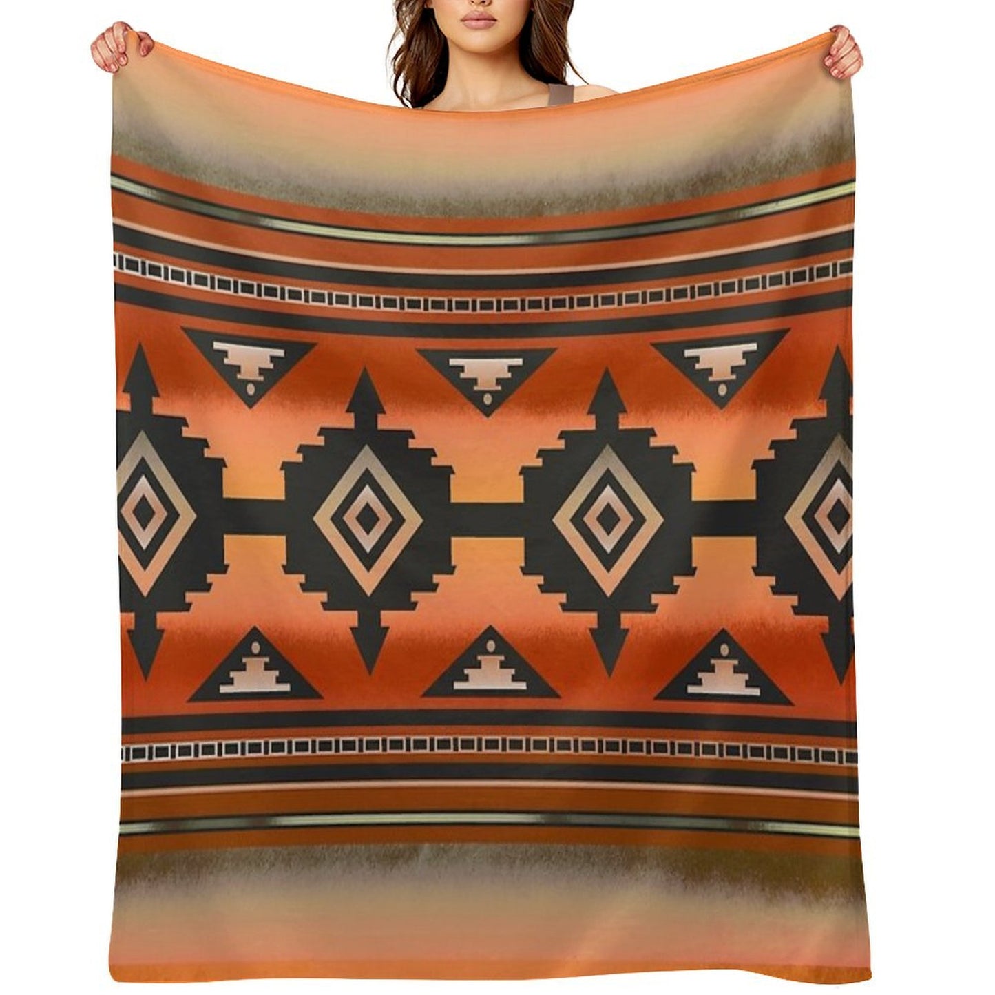 Canyon Navajo Rust Throw Blanket