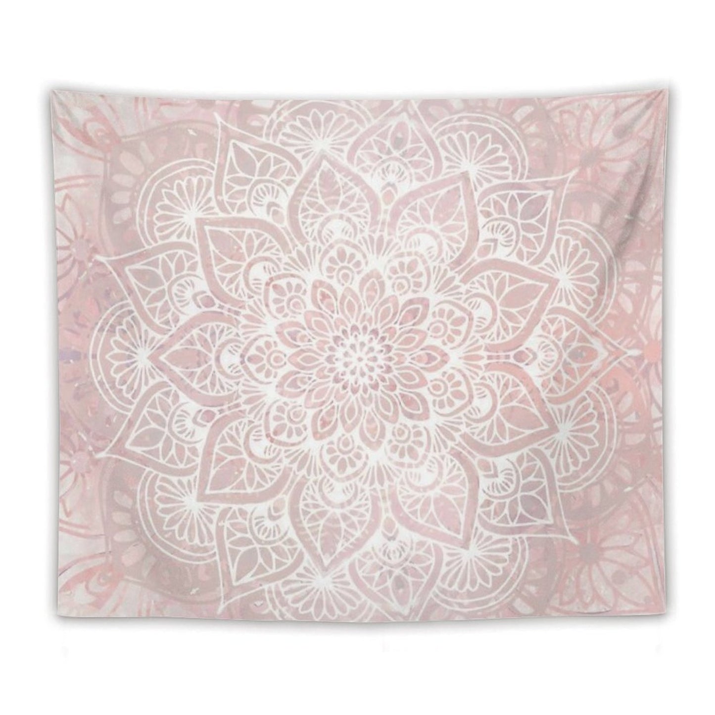 Mandala Yoga Love, Pastel Pink Tapestry