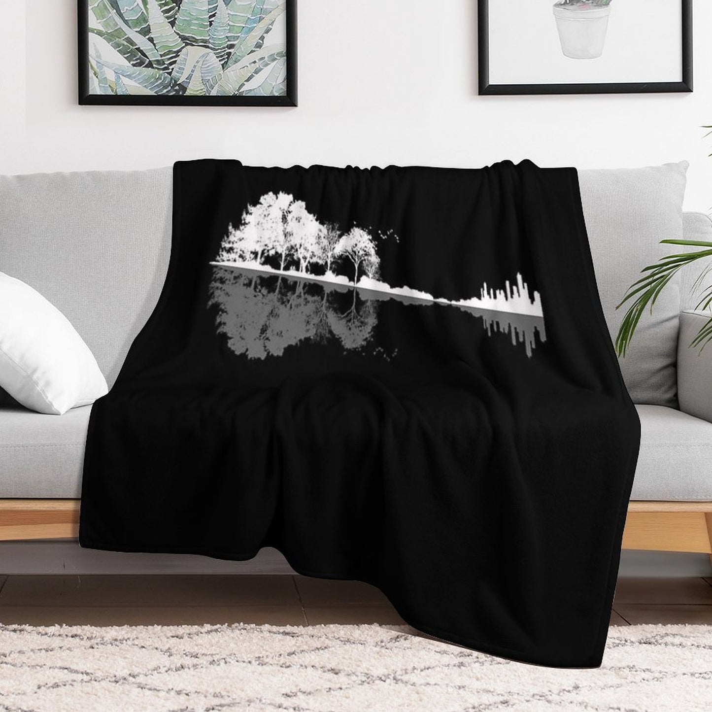 Nature Guitar Throw Blanket