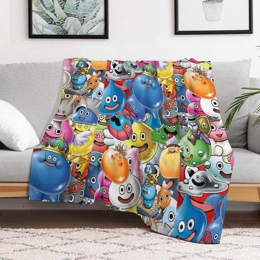 Dragon Quest Slimes Throw Blanket