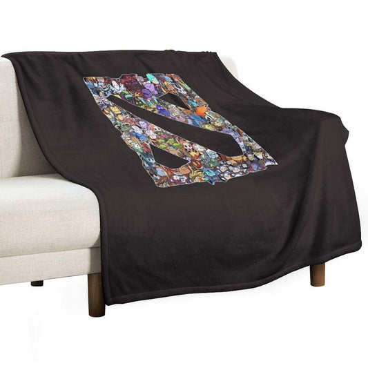 All Heroes in Dota 2 Logo, Dota, Dota 2, Hero, Thunder Predator Rtz, Nigma, Og, Secret, Eg, Funny Throw Blanket