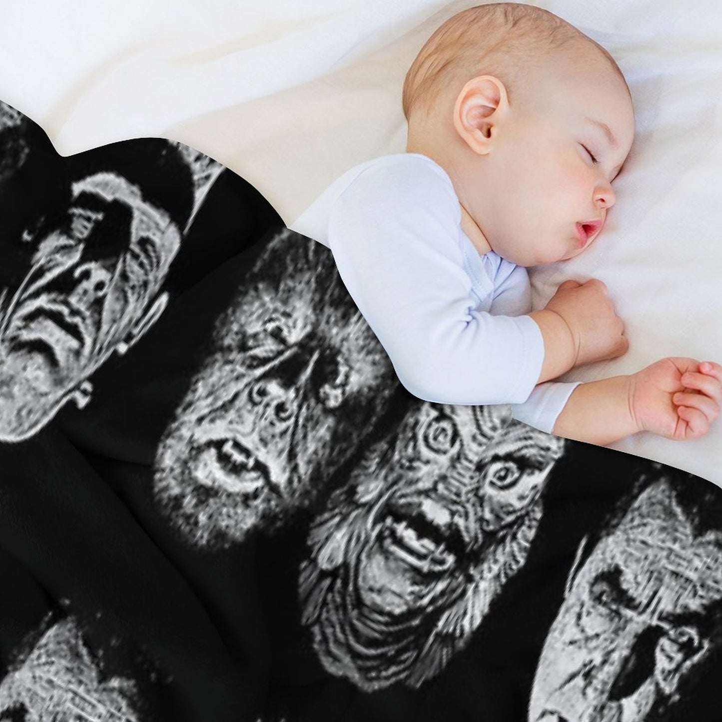 Universal Studios, Monsters, Monster Mash, Dracula, Wolfman, Frankenstein, Creature Throw Blanket
