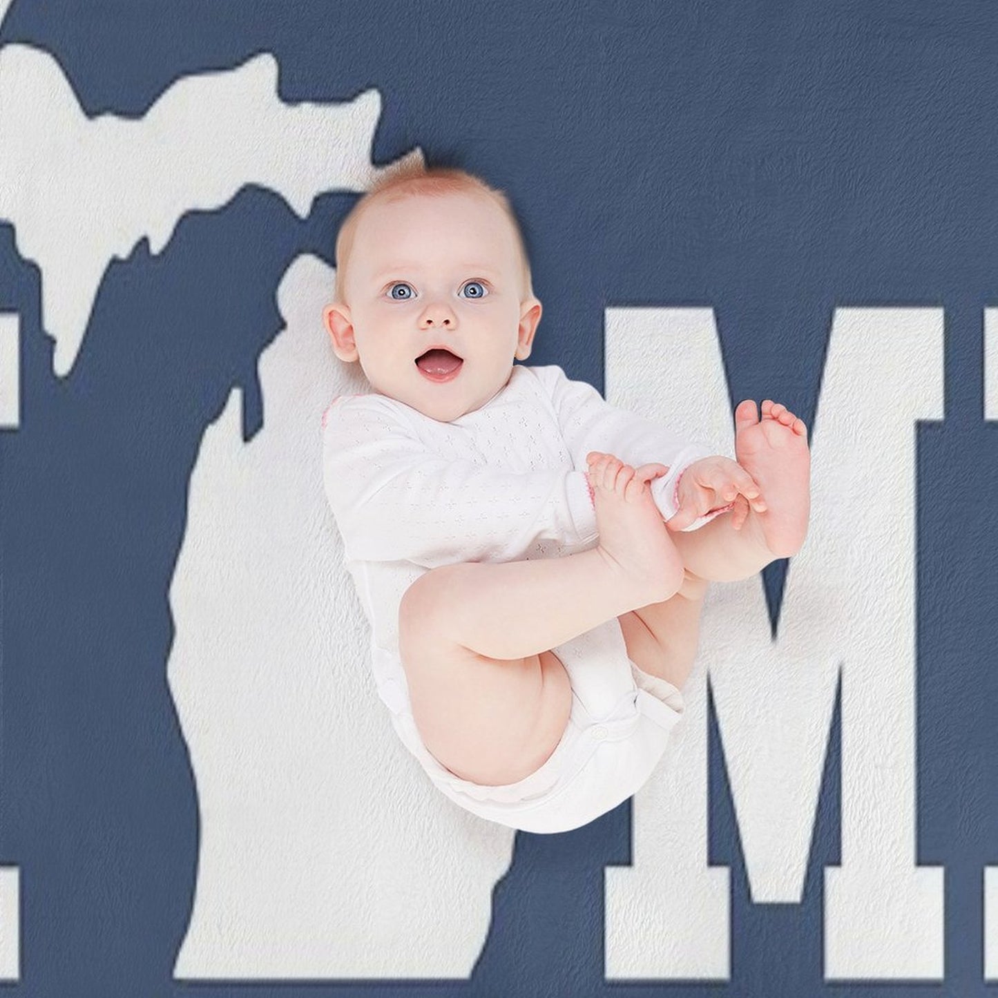 Michigan Is Home - All White Throw Blanket
