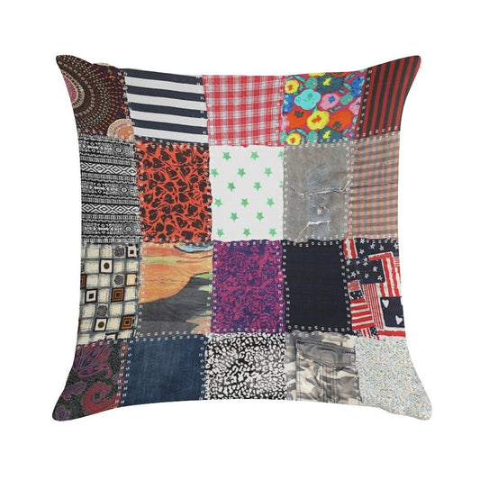 Patchwork Fabrics Soft Washable Throw Pillow