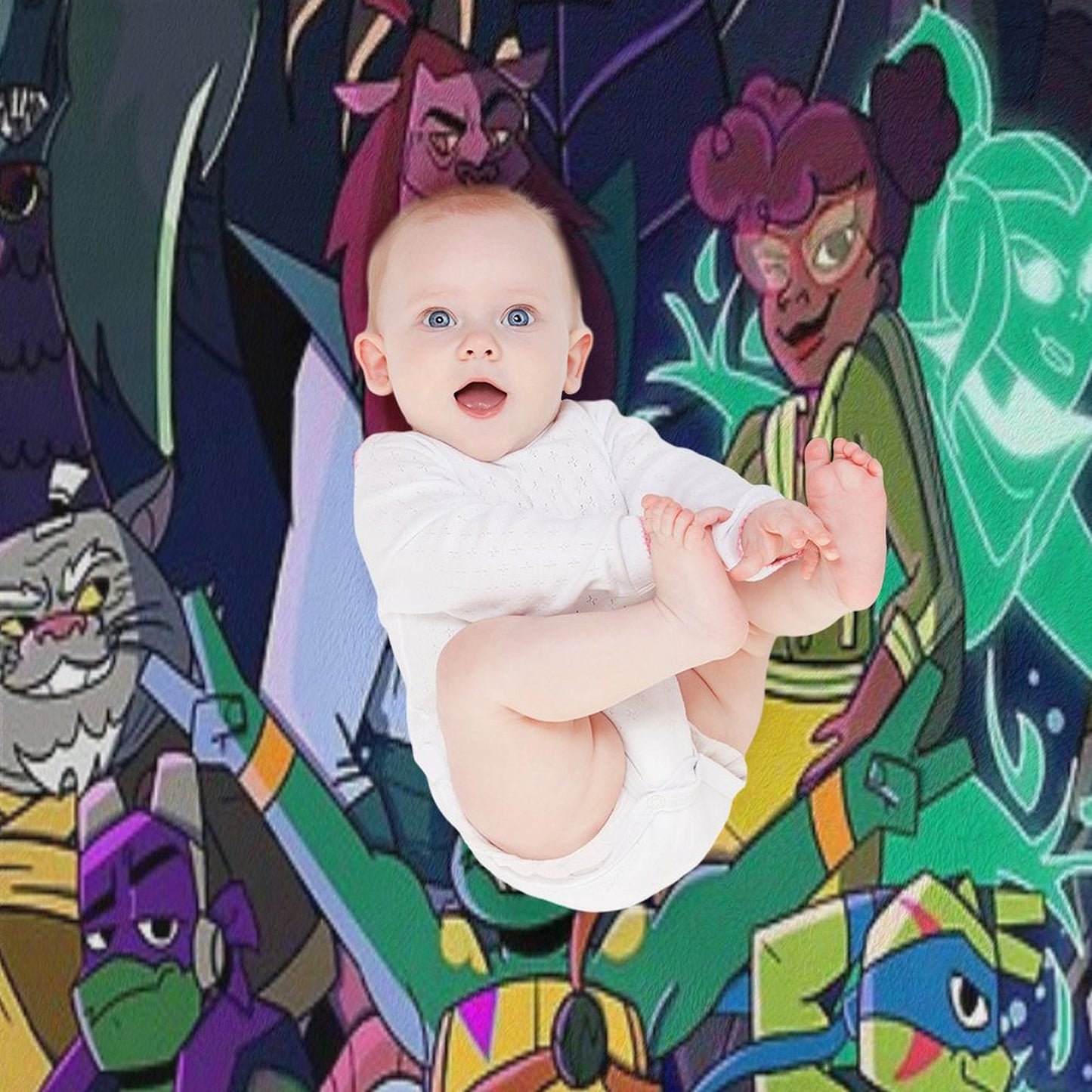 Rise of The Teenage Mutant Ninja Turtles Finale Throw Blanket