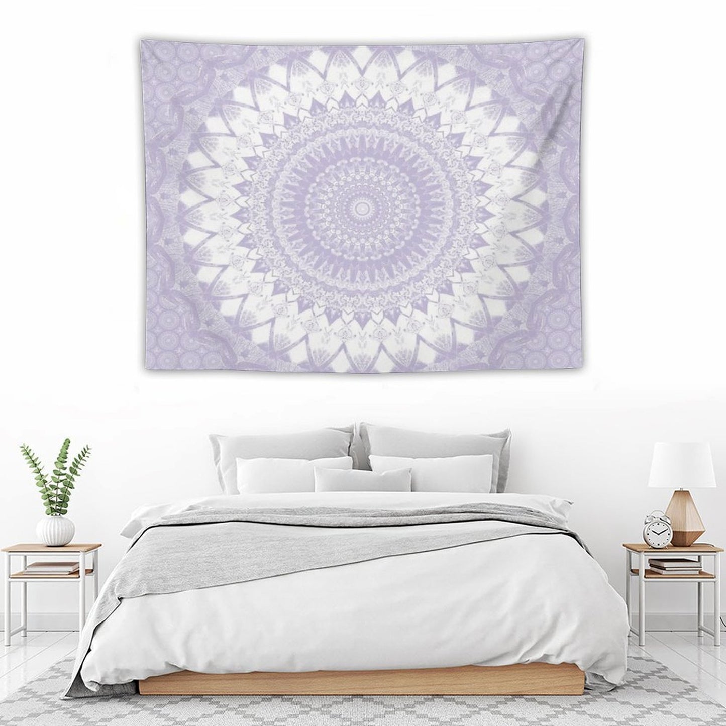 Boho Pastel Purple Mandala Tapestry