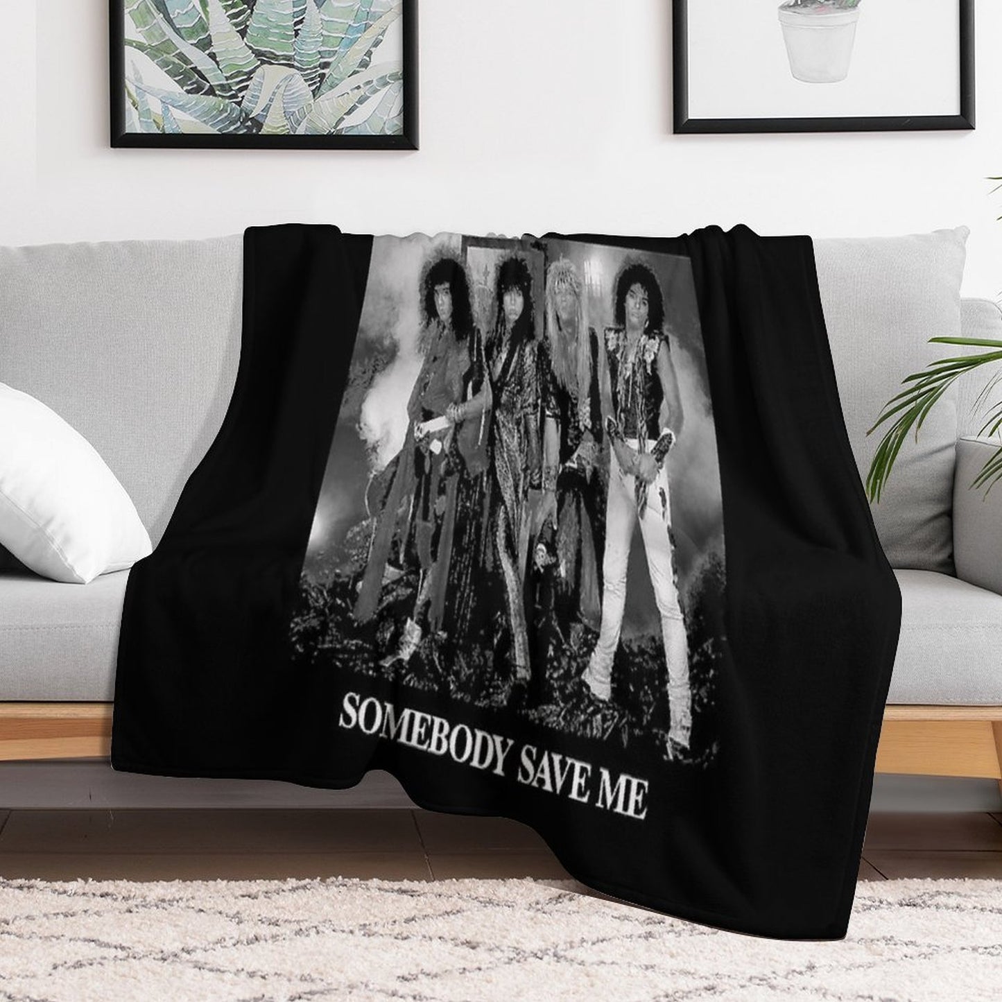 Steel Heels & Heartbeats – Glam Noise Icon Style Throw Blanket
