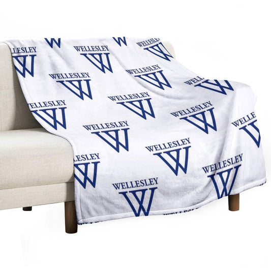 Wellesley University Official Logo Throw Blanket