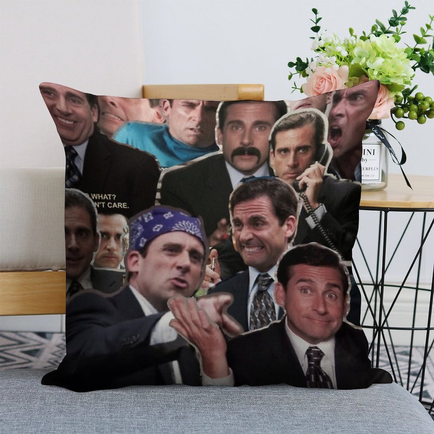 The Office Michael Scott - Steve Carell Linen Throw Pillow Cover