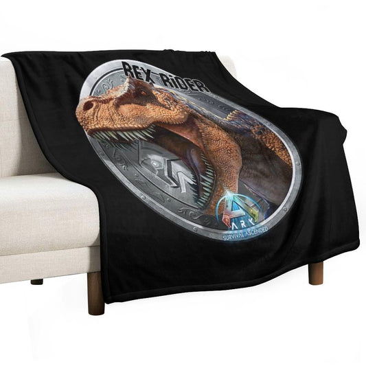 ARK Survival Ascended - Rex Rider Throw Blanket