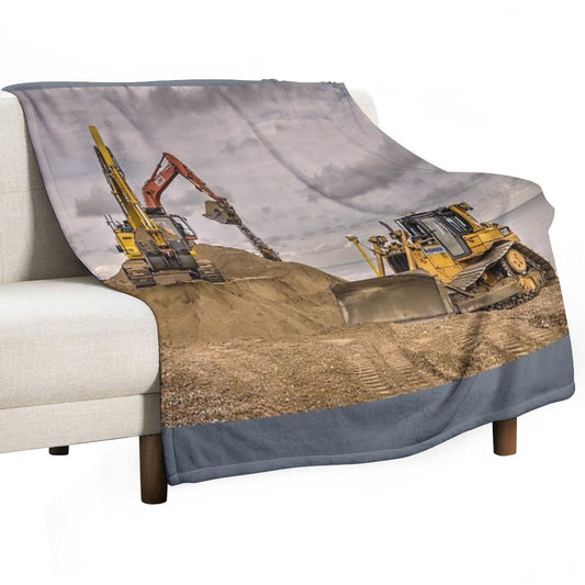 Digging And Dozing Throw Blanket
